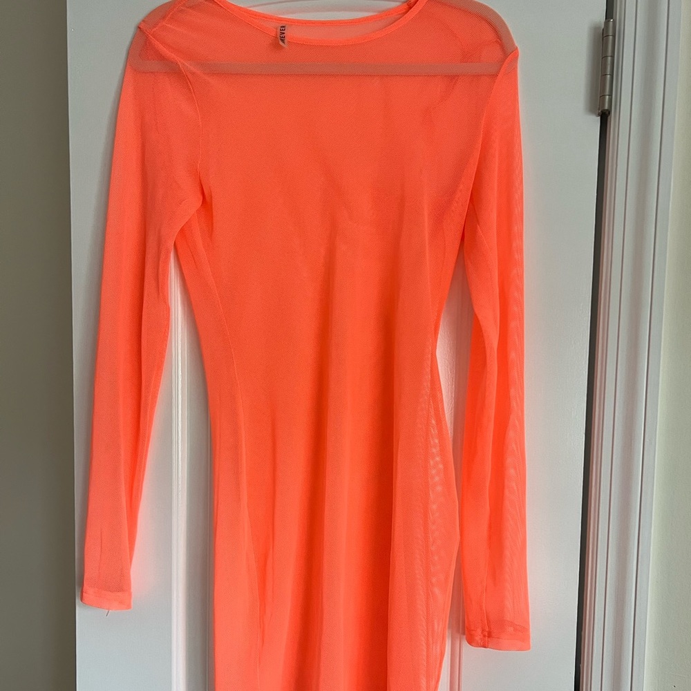 Neon bathingsuit cover up